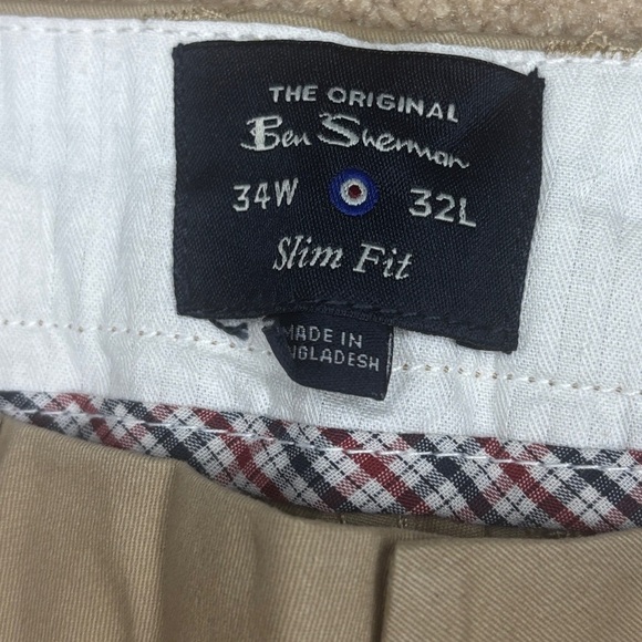 Men’s Slim Fit Chino Pants – Beige / Khaki / Sand – Brand New with Tags - Picture 3 of 7